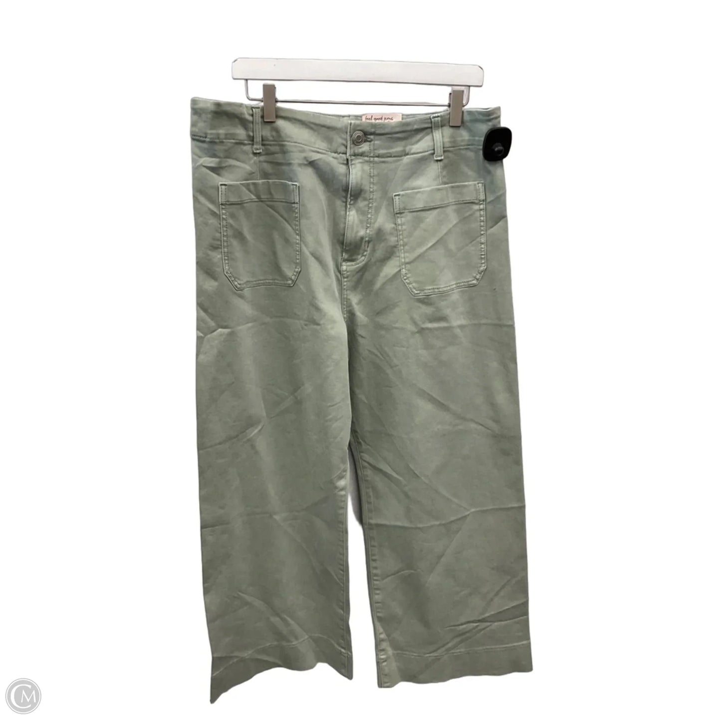 Jeans Cropped By Lc Lauren Conrad In Green Denim, Size: 16
