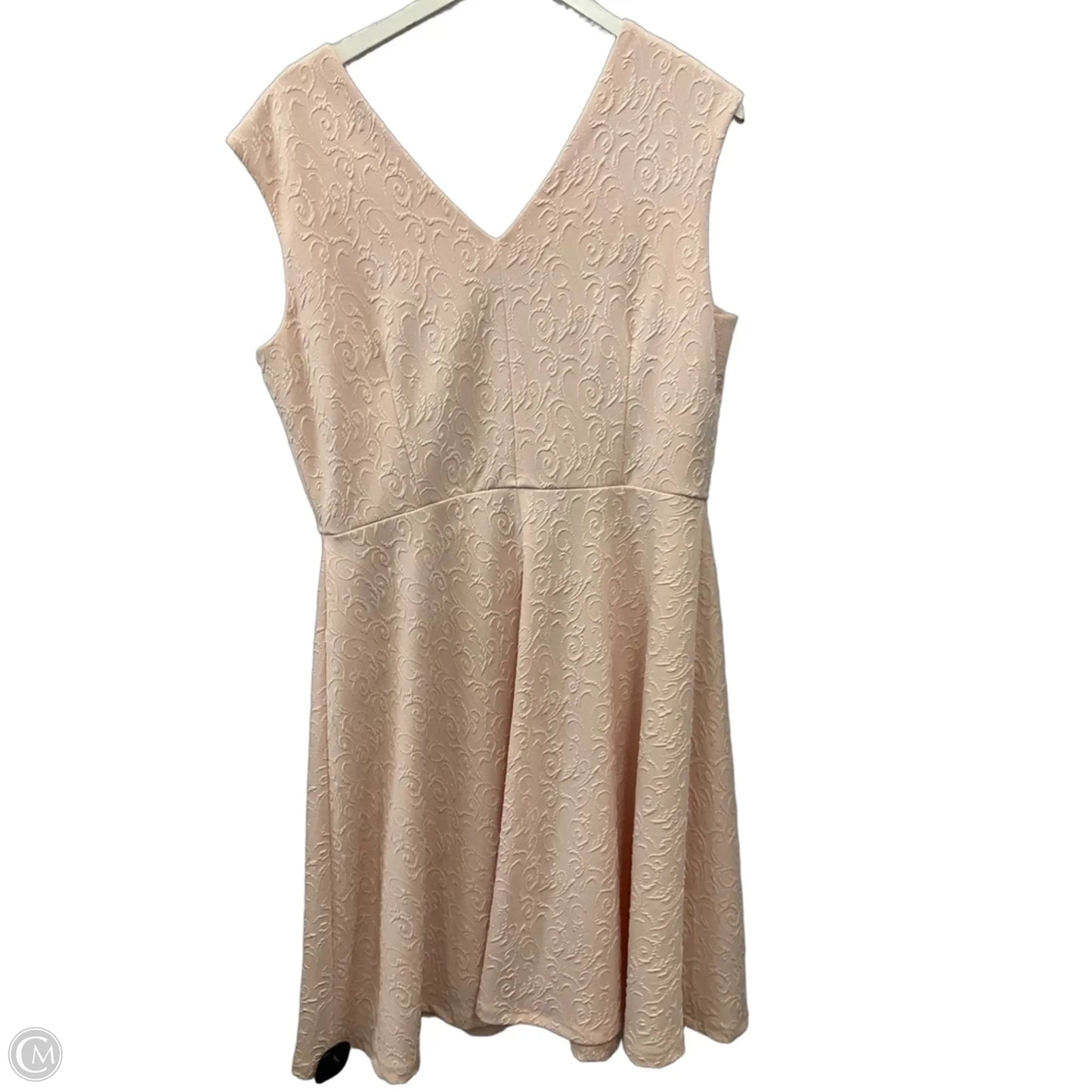Dress Casual Midi By Studio 1 In Pink, Size: 1x
