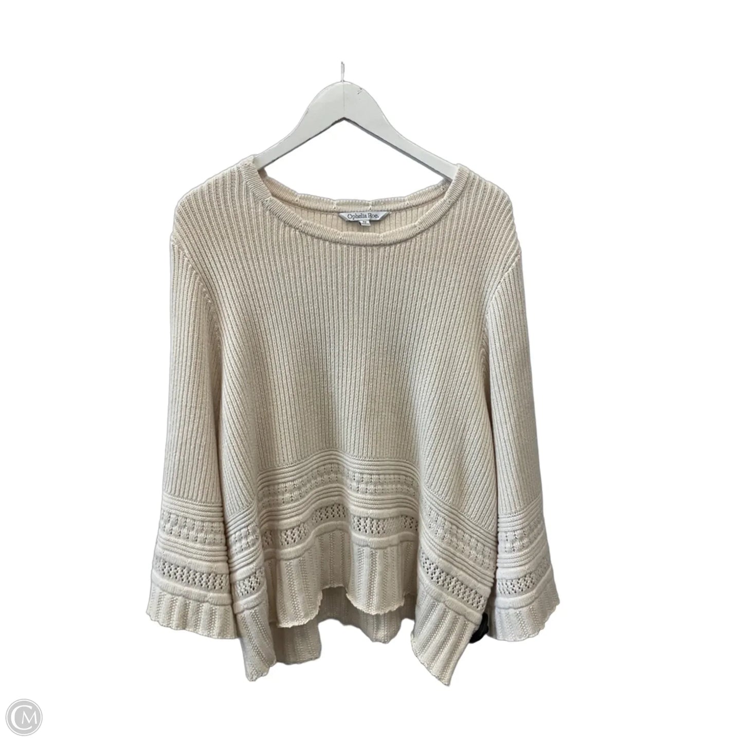 Sweater By Ophelia Roe In Cream, Size: 3x
