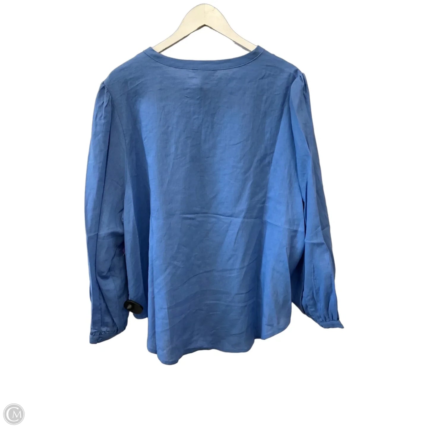 Top Long Sleeve By Ophelia Roe In Blue, Size: 2x