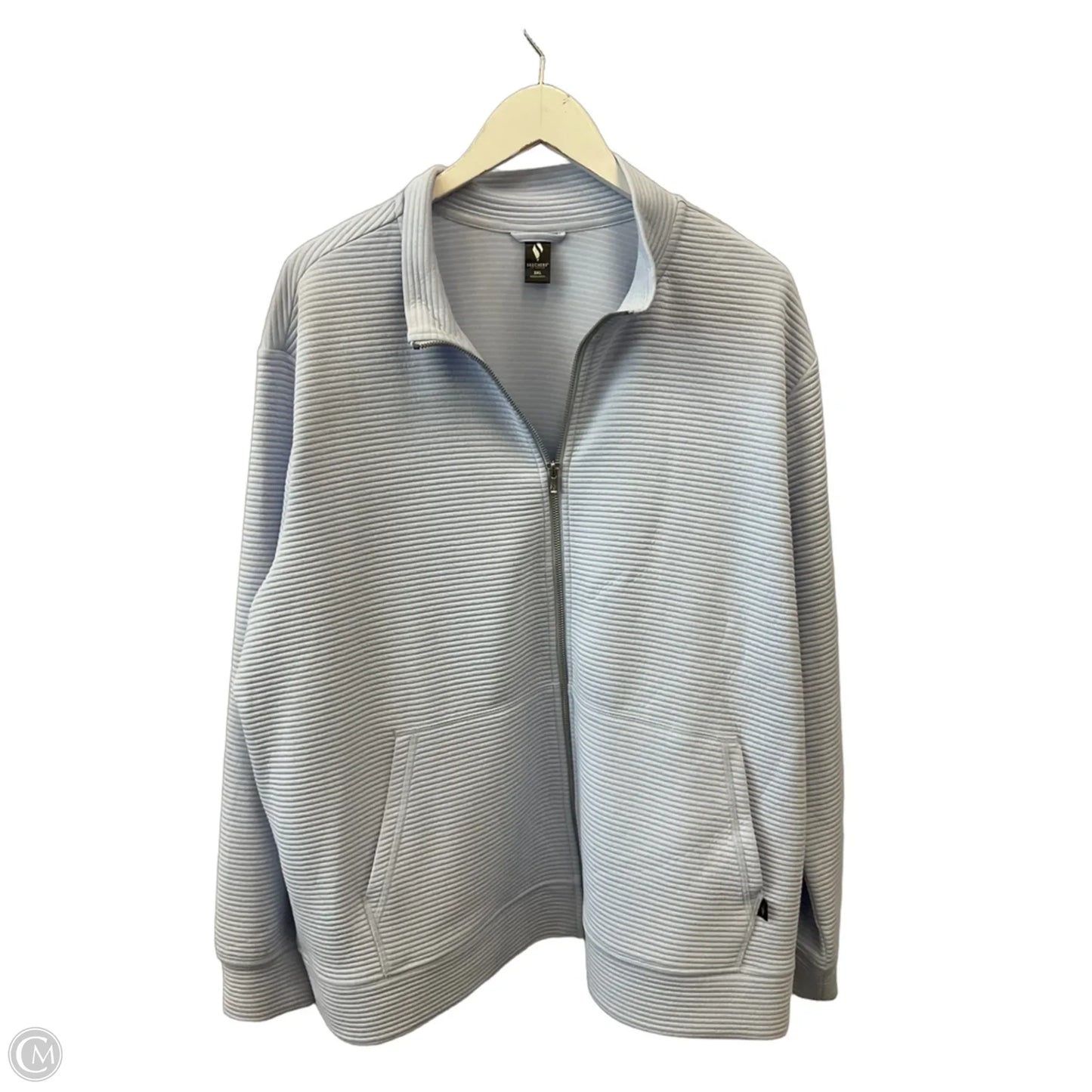 Athletic Jacket By Skechers In Blue, Size: 3x