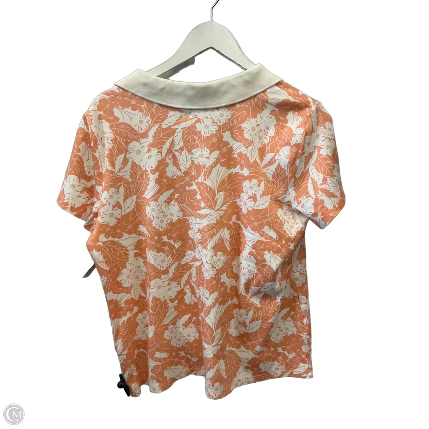 Top Short Sleeve By Lands End In Orange, Size: L