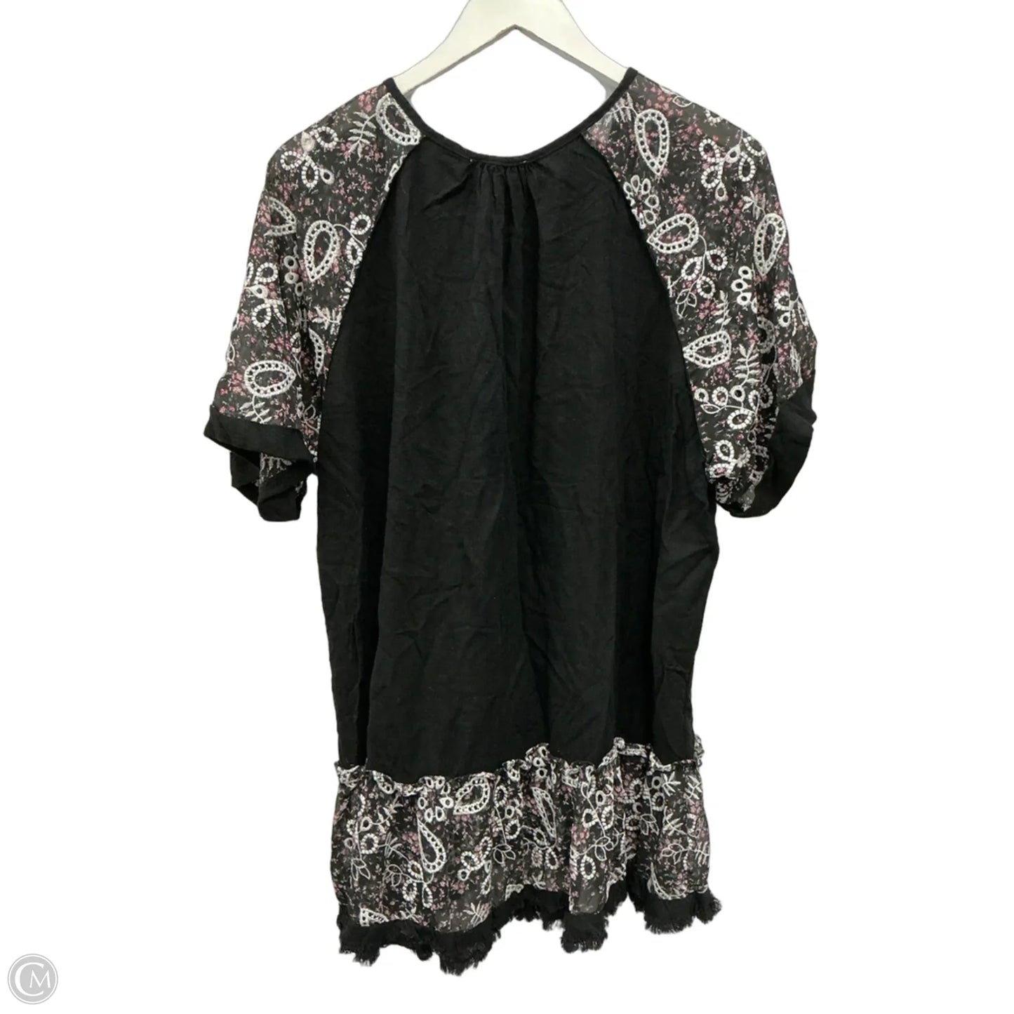 Top Short Sleeve By Umgee In Black, Size: M