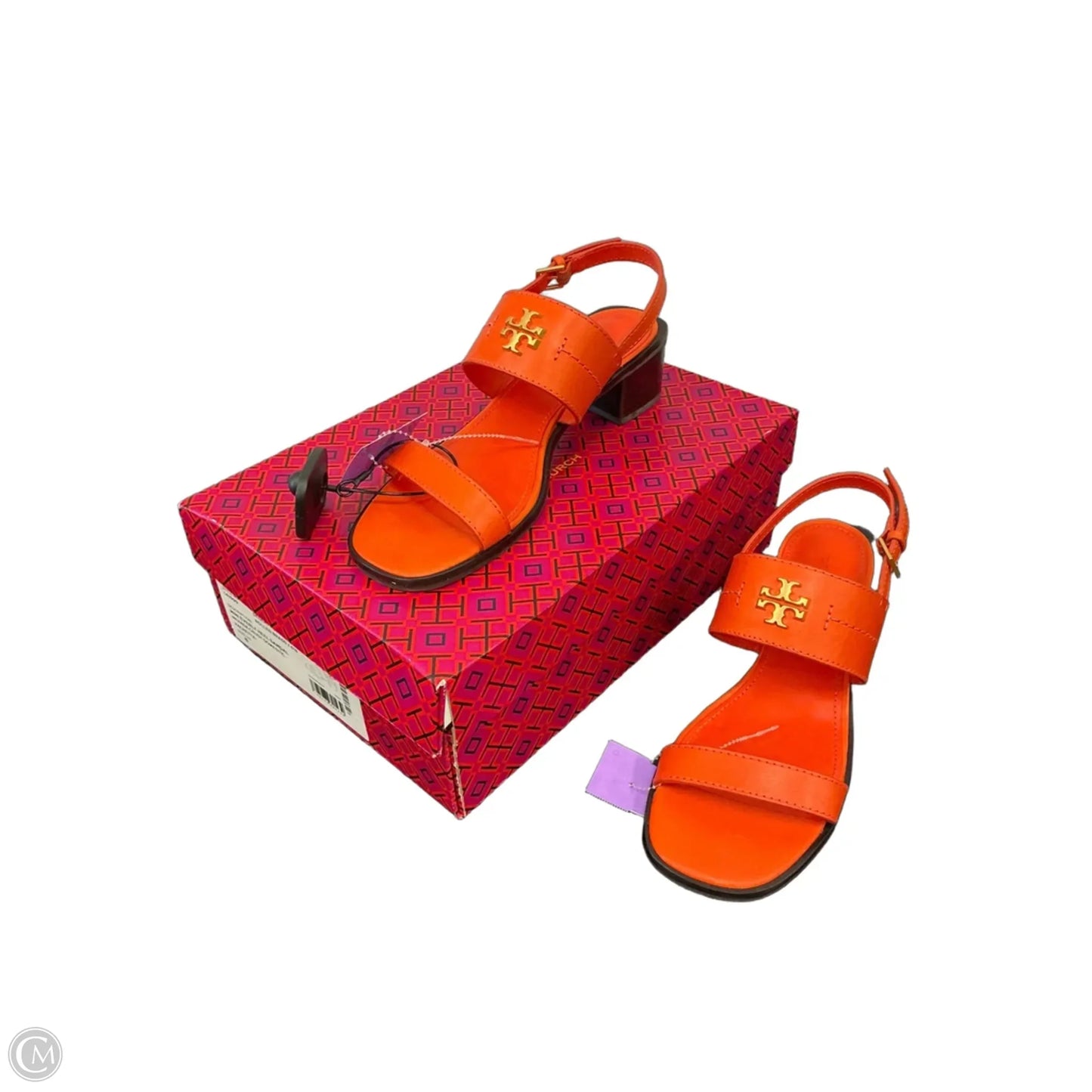 Sandals Designer By Tory Burch In Orange, Size: 8