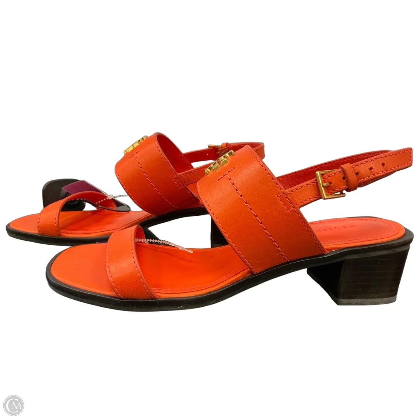 Sandals Designer By Tory Burch In Orange, Size: 8