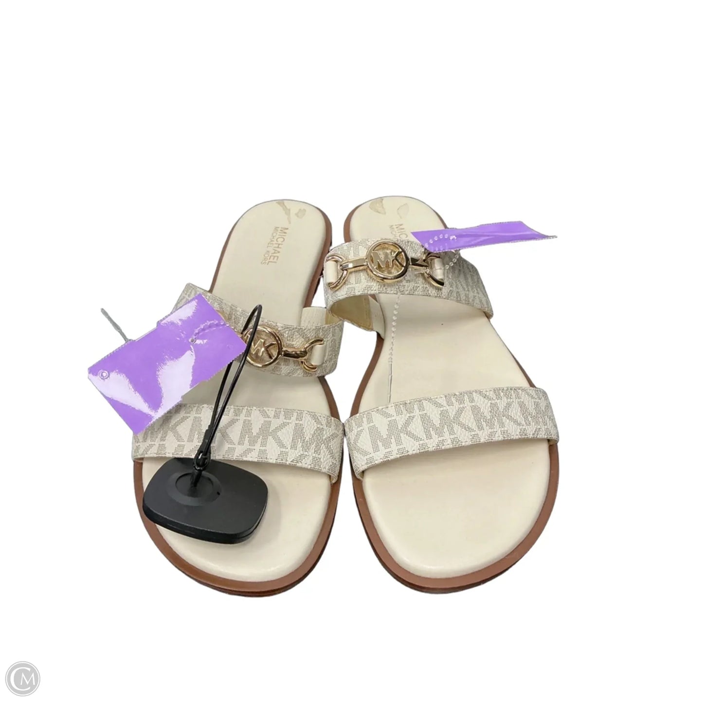 Sandals Flats By Michael By Michael Kors In Cream, Size: 7.5