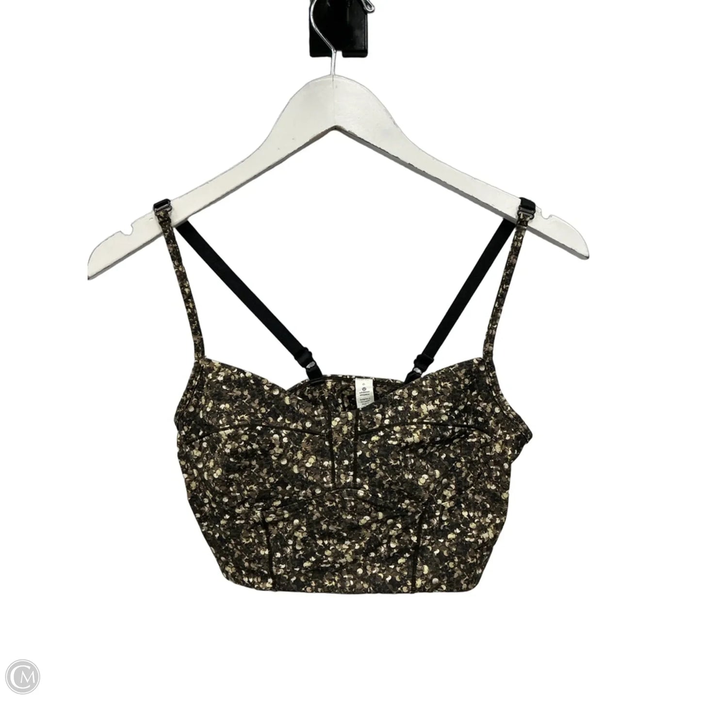 Athletic Bra By Lululemon In Brown & Cream, Size: 6