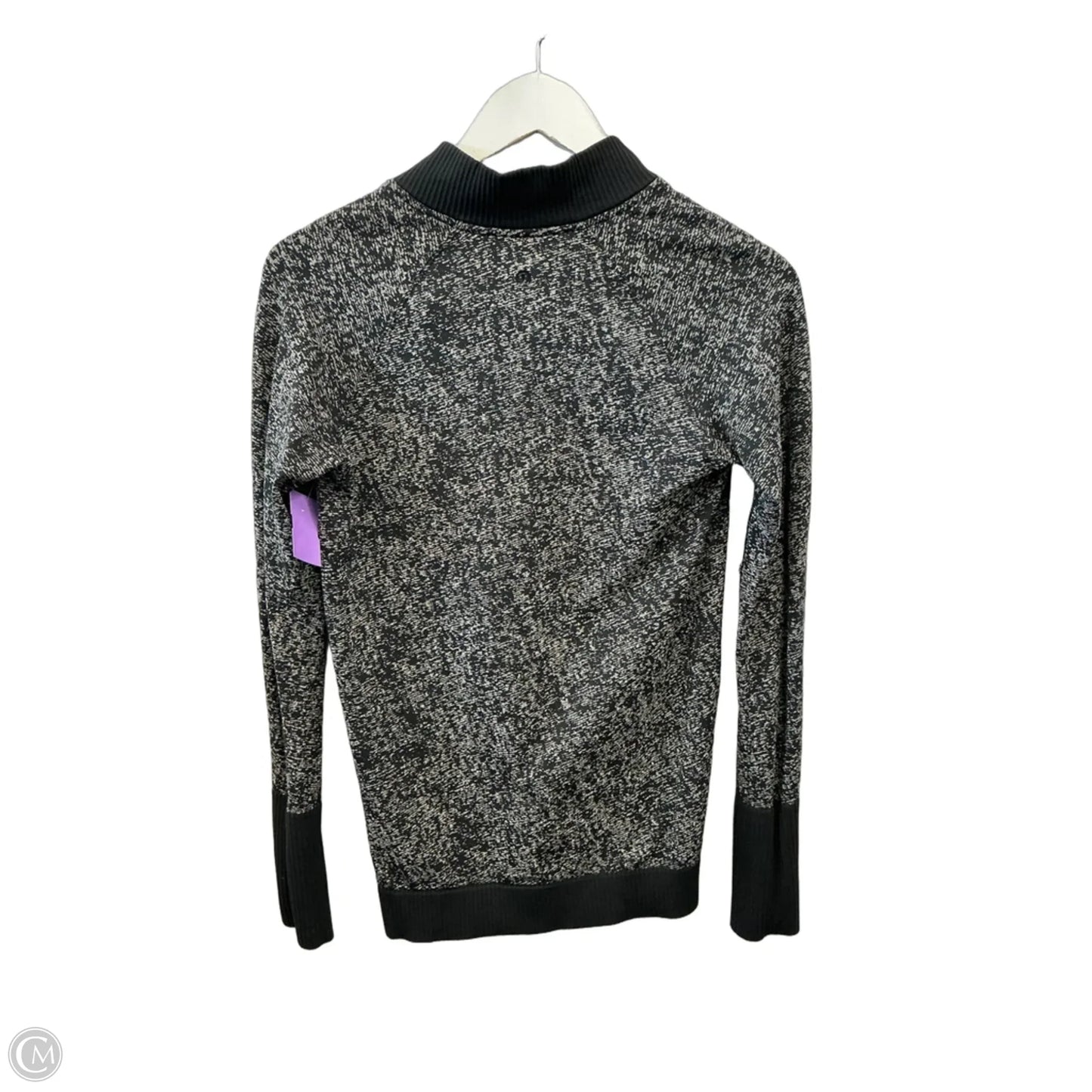 Athletic Top Long Sleeve Collar By Lululemon In Black, Size: S