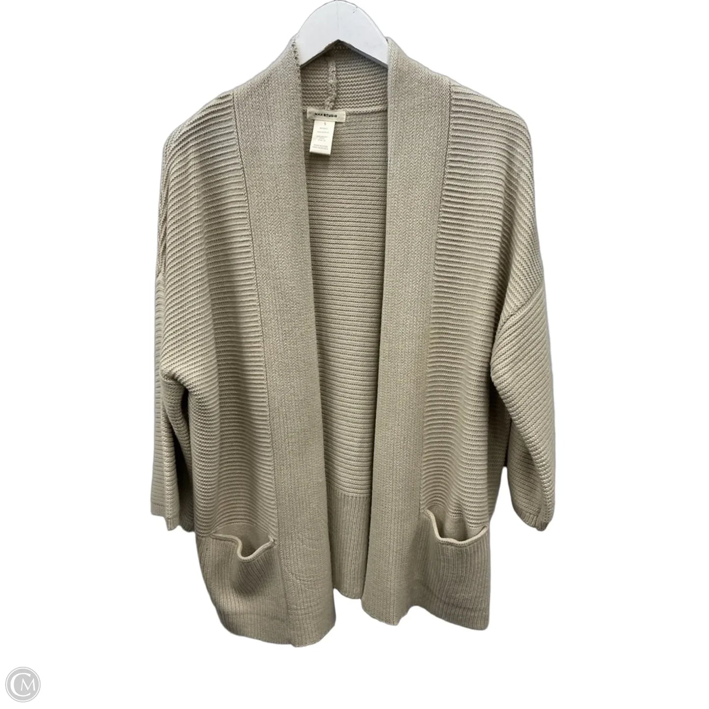 Sweater Cardigan By Max Studio In Tan, Size: S