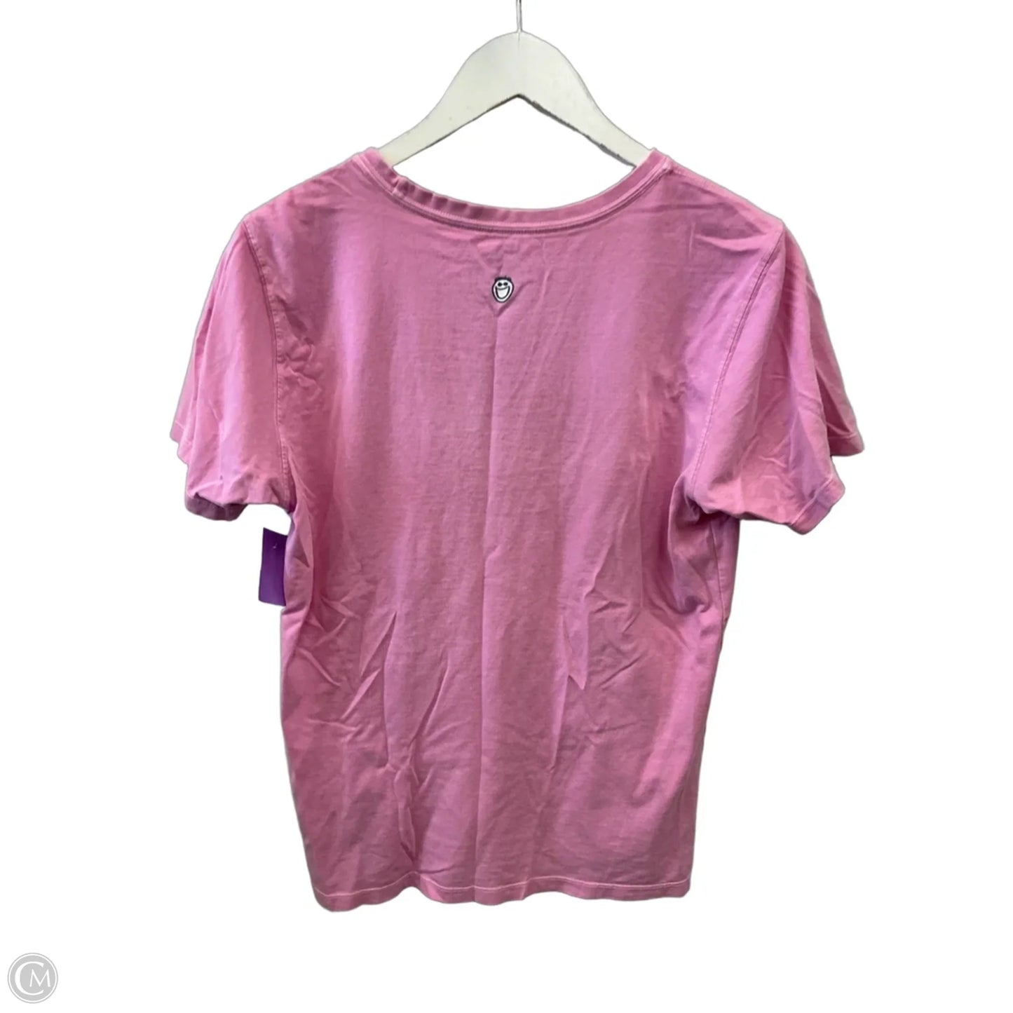 Top Short Sleeve By Life Is Good In Pink, Size: M