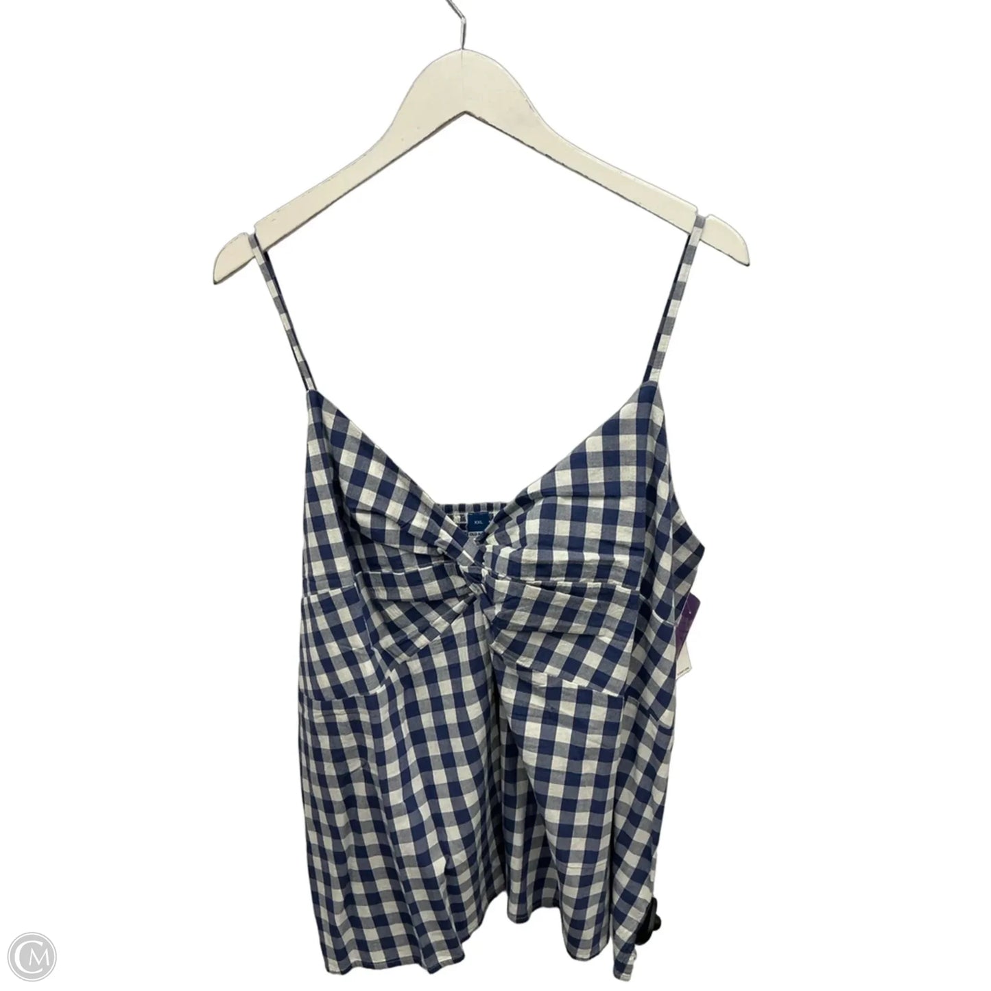 Top Sleeveless By Old Navy In Blue & White, Size: Xxl