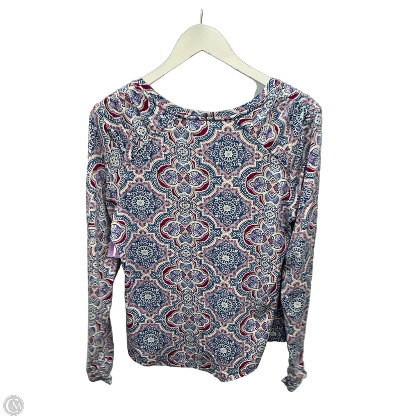 Top Long Sleeve By Chicos In Blue & Pink, Size: M