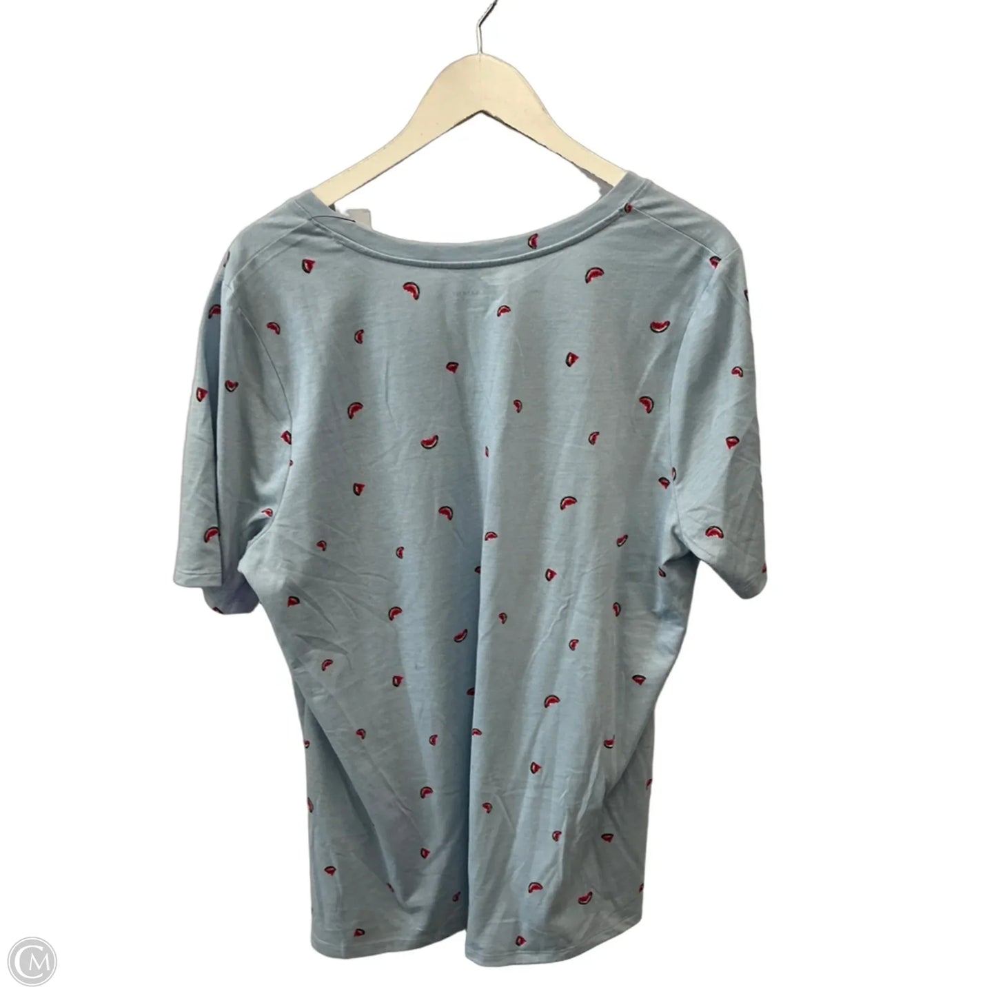 Top Short Sleeve By Lane Bryant In Blue, Size: Xl