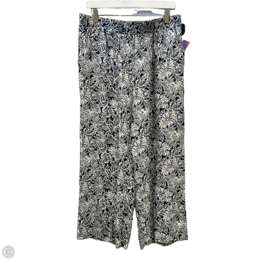 Pants Linen By Clothes Mentor In Floral Print, Size: 14