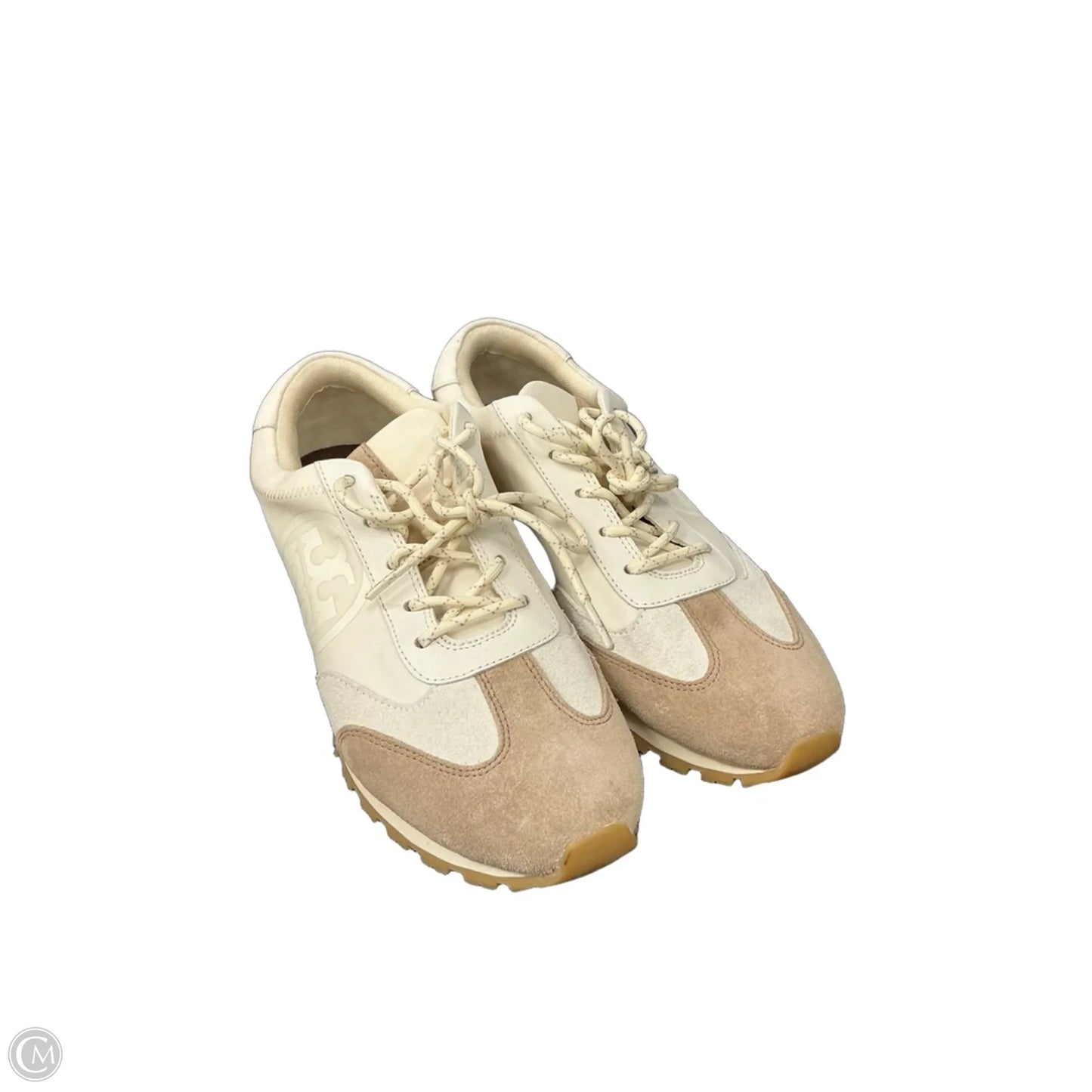 Shoes Designer By Tory Burch In Cream & Tan, Size: 10