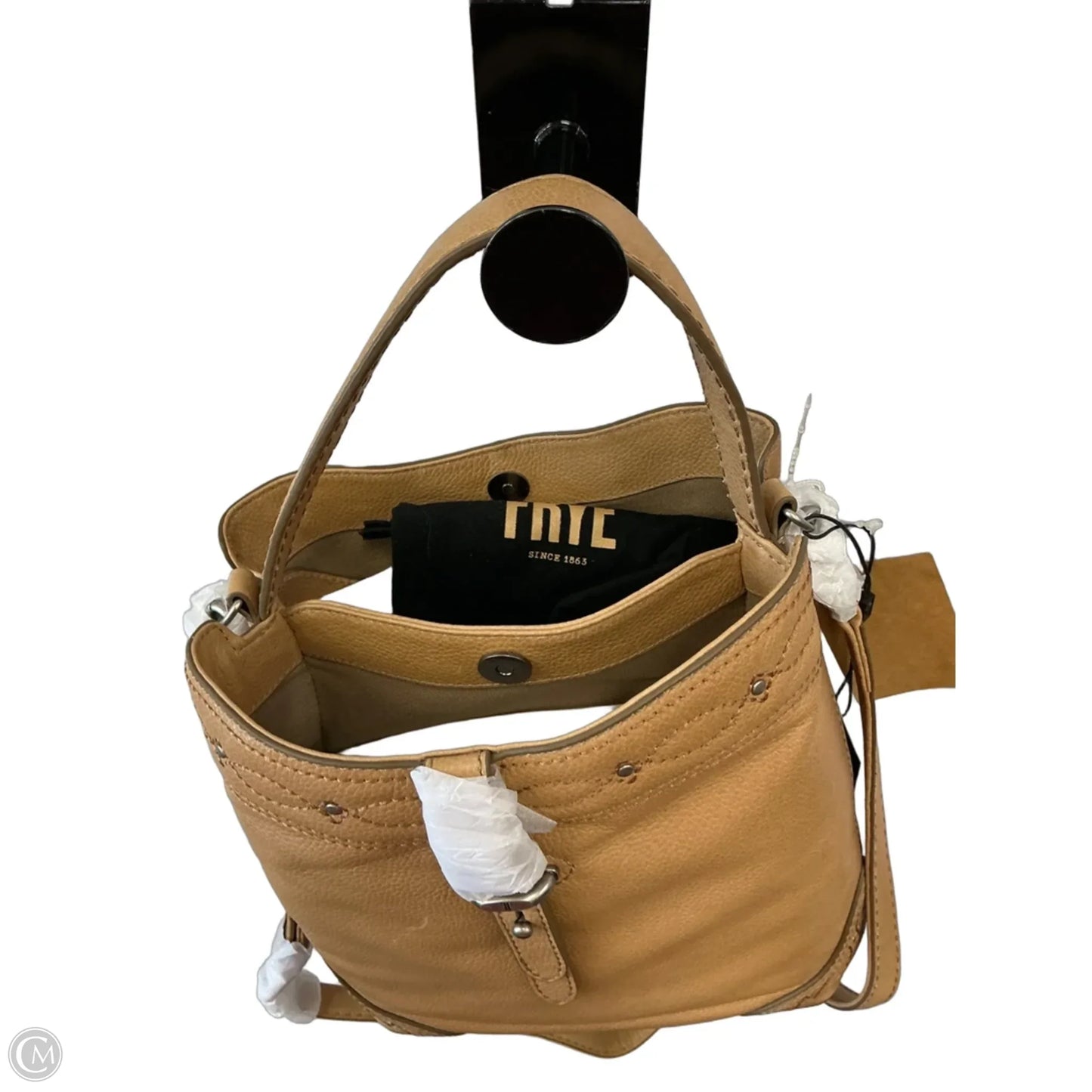 Handbag Leather By Frye, Size: Medium