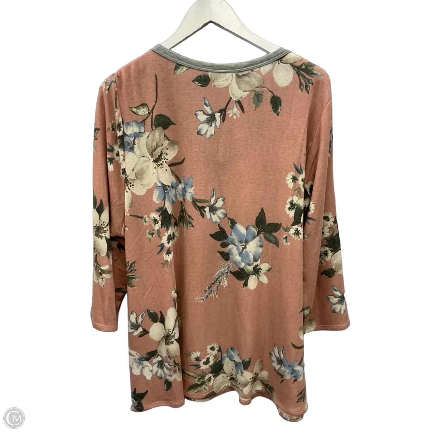Top Long Sleeve By Dear Scarlett In Peach, Size: 2x