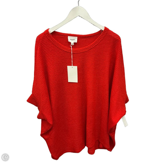 Top Short Sleeve By Andree By Unit In Red, Size: 2x