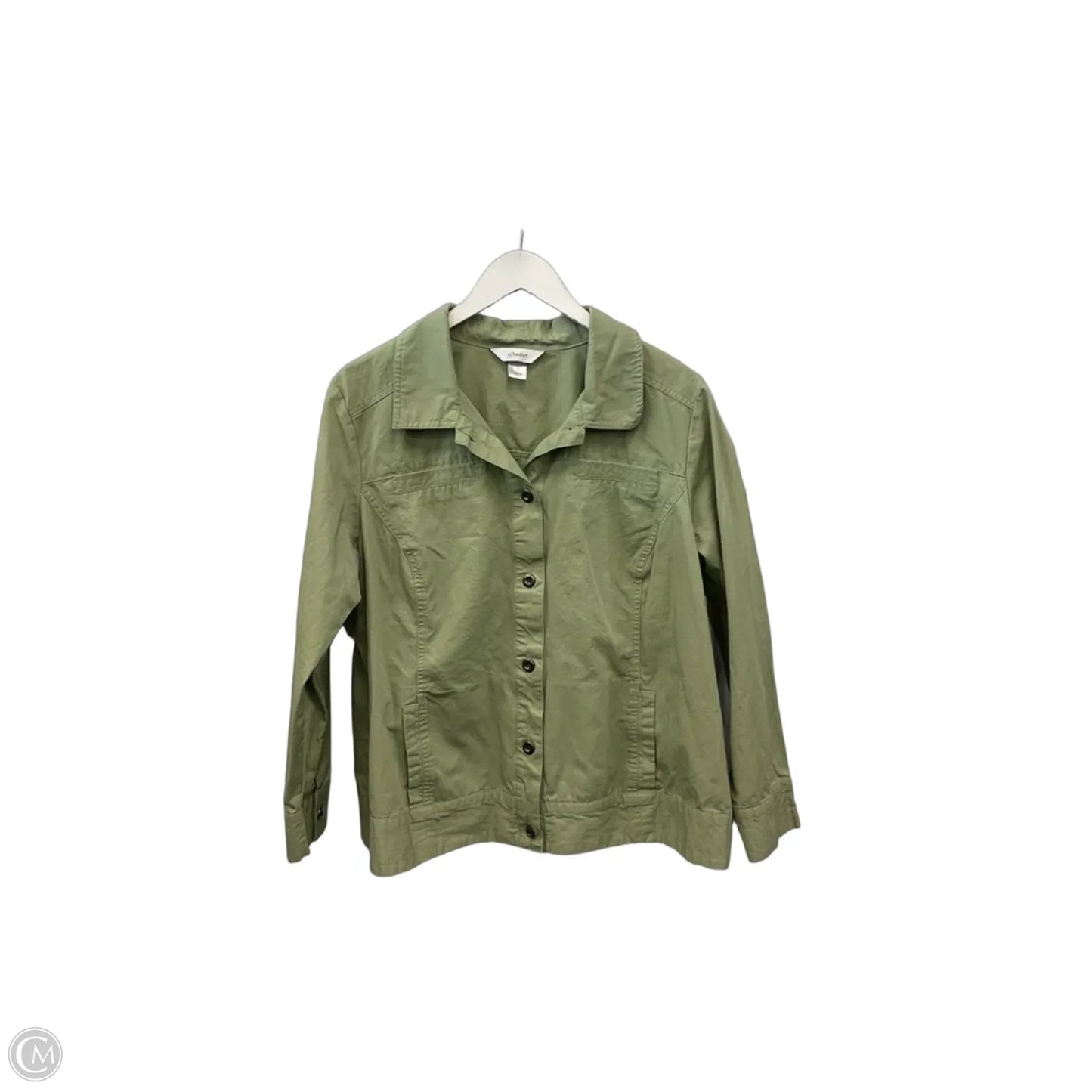 Jacket Denim By Cj Banks In Green Denim, Size: 1x