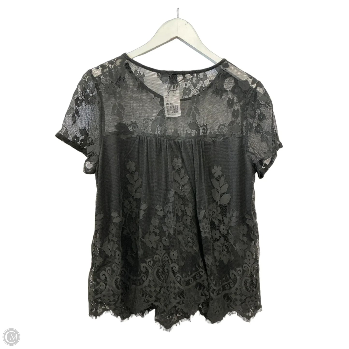 Top Short Sleeve By Forever 21 In Black, Size: L