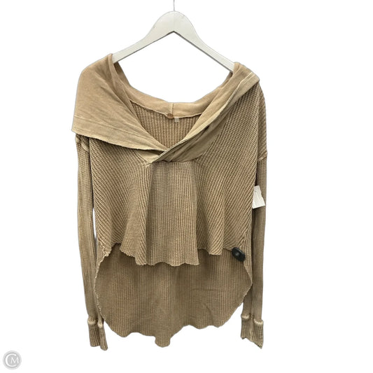 Tunic Long Sleeve By Free People In Tan, Size: S