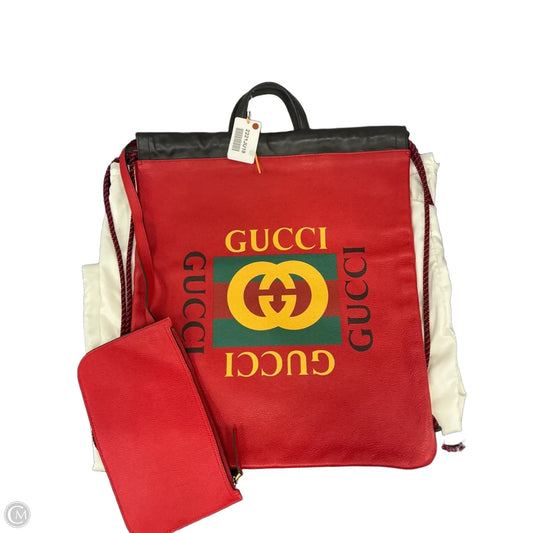 Backpack Luxury Designer By Gucci, Size: Large