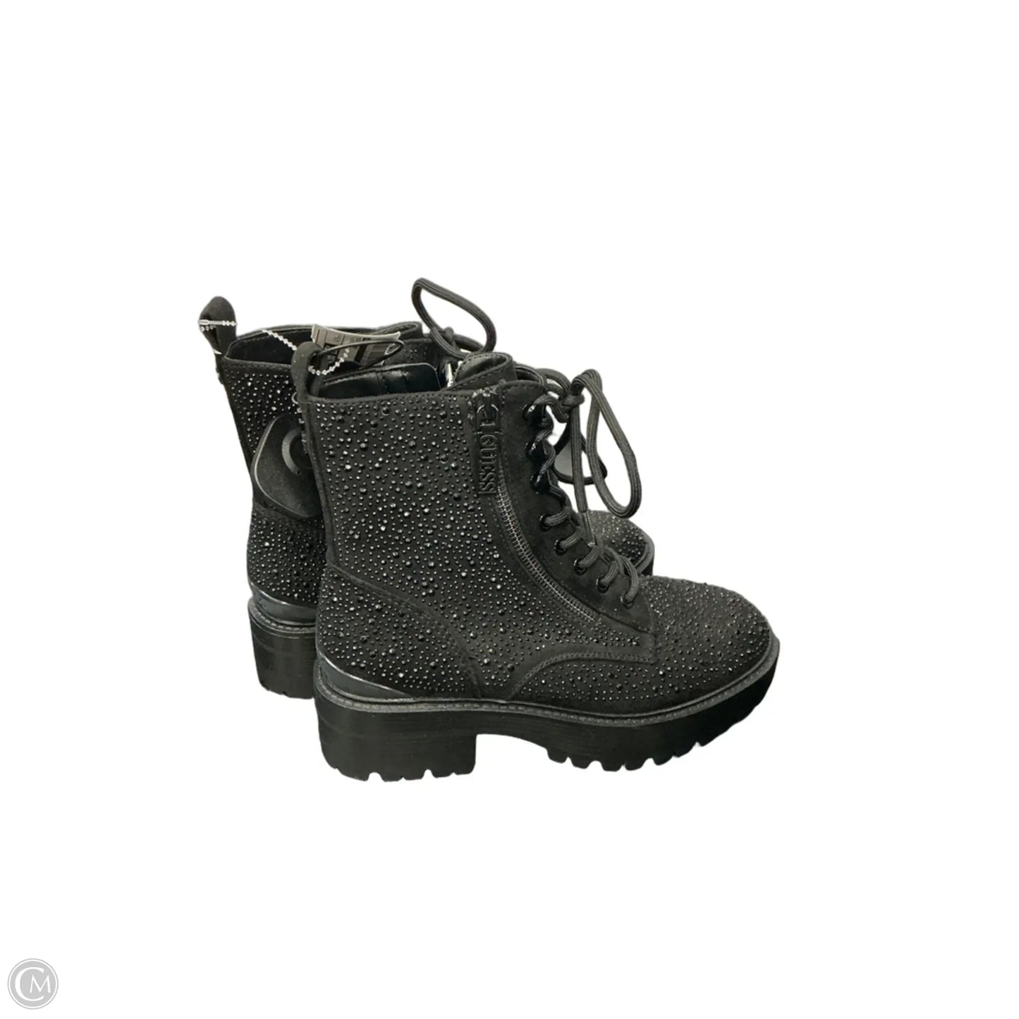 Boots Combat By Guess In Black, Size: 6.5