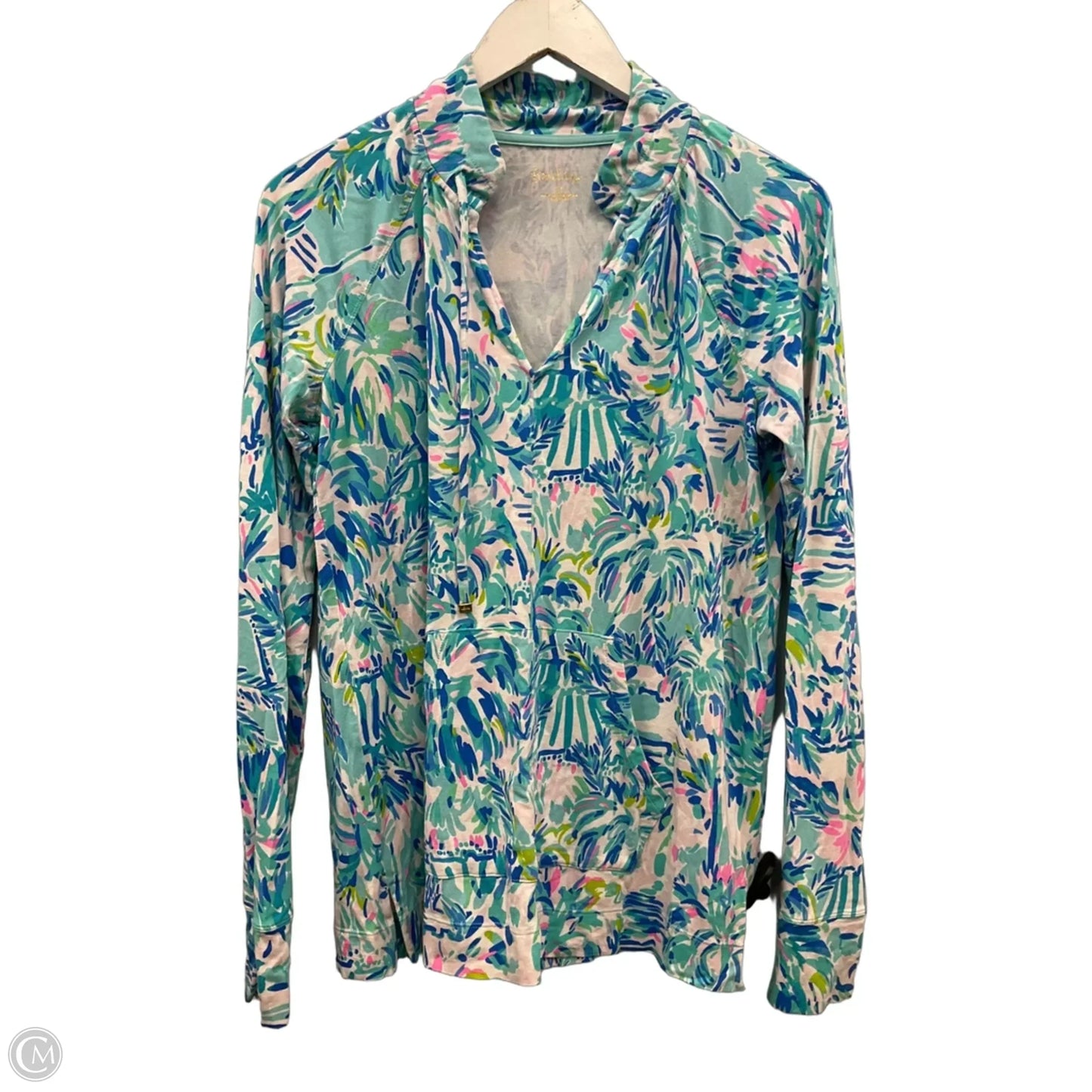 Top Long Sleeve By Lilly Pulitzer In Aqua, Size: M