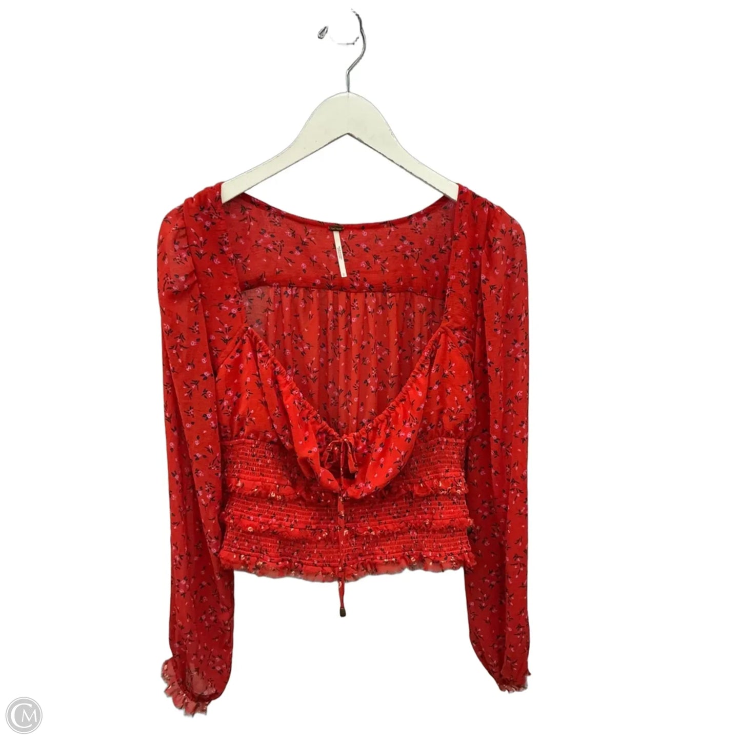 Top Long Sleeve By Free People In Red, Size: L