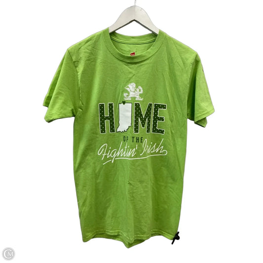 Athletic Top Short Sleeve By Hanes In Green, Size: S