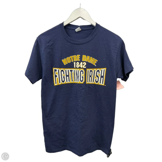 Athletic Top Short Sleeve By Hanes In Navy, Size: S