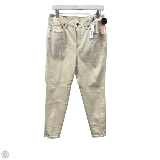Jeans Skinny By Chicos In Cream Denim, Size: 12