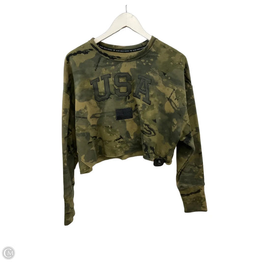 Athletic Sweatshirt Crewneck By Under Armour In Camouflage Print, Size: S