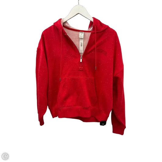 Sweatshirt Hoodie By Pink In Red, Size: S