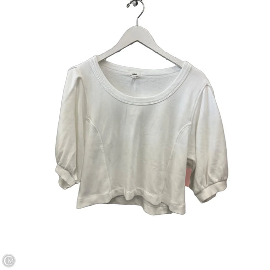 Top Short Sleeve By Aerie In White, Size: L