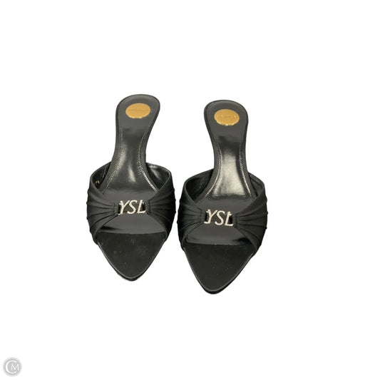 Shoes Luxury Designer By Yves Saint Laurent In Black, Size: 7.5
