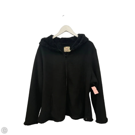 Jacket Fleece By Faded Glory In Black, Size: 2x