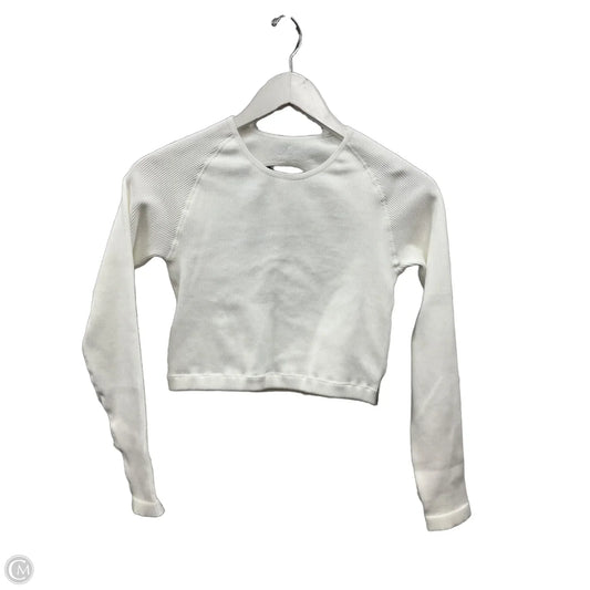 Athletic Top Long Sleeve Crewneck By Vitality In White, Size: Xl