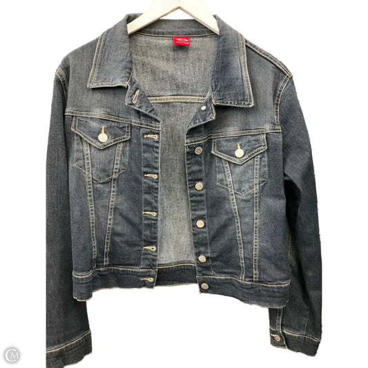 Jacket Denim By Clothes Mentor In Navy, Size: L