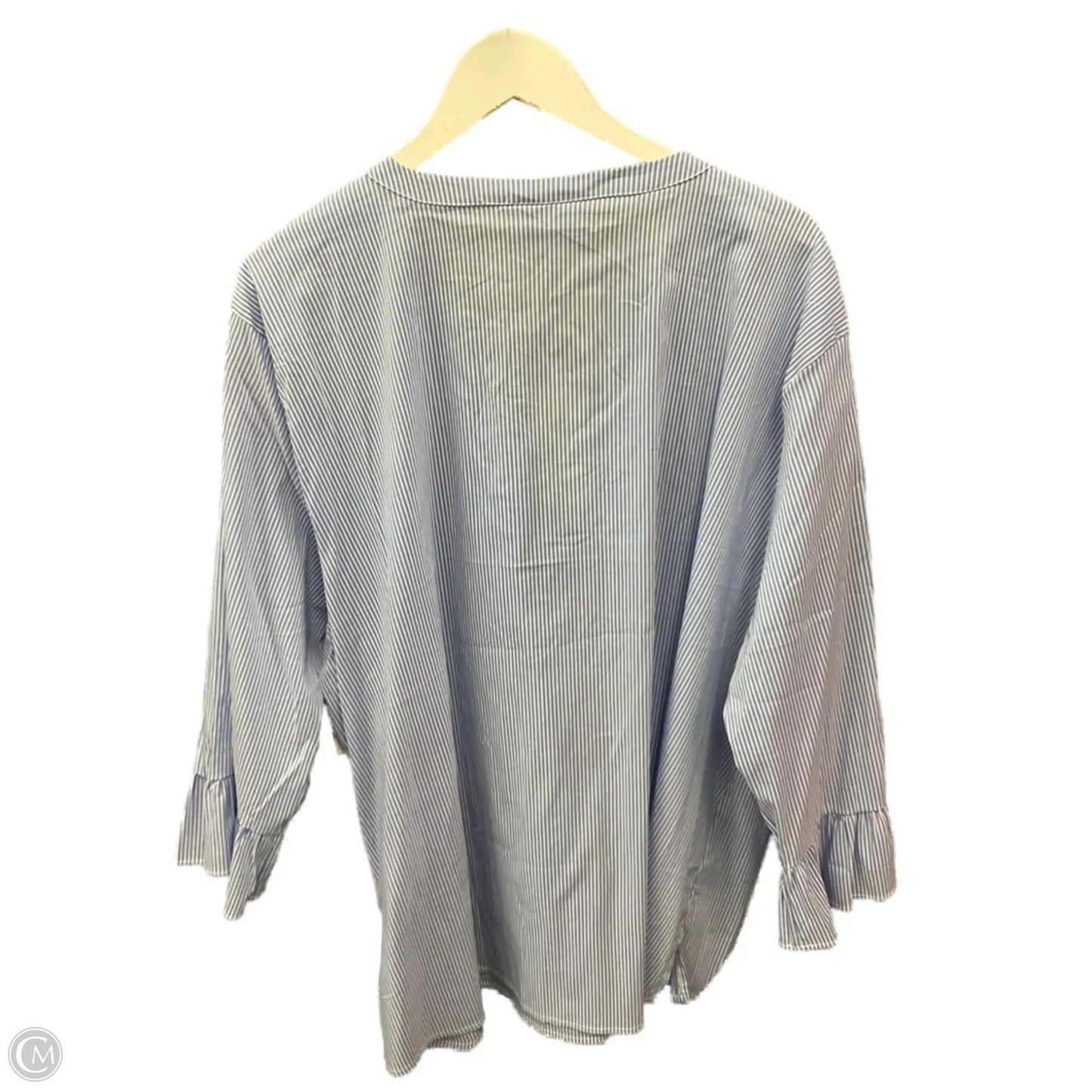 Top 3/4 Sleeve By Grand And Greene In Blue, Size: 3x