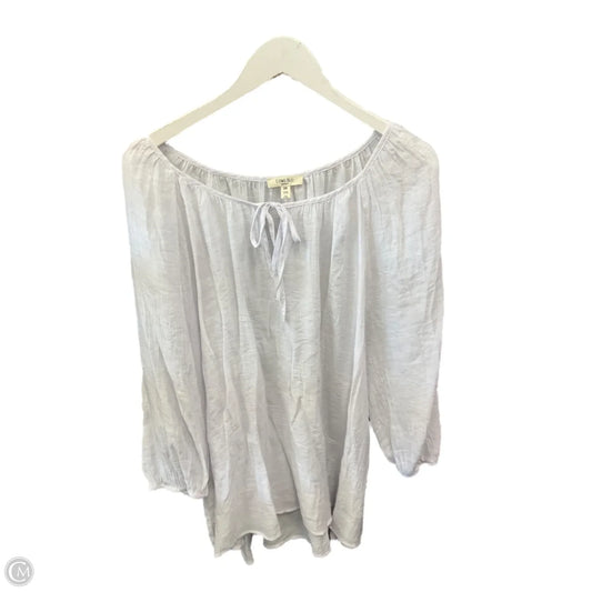 Top 3/4 Sleeve By Clothes Mentor In White, Size: 2x