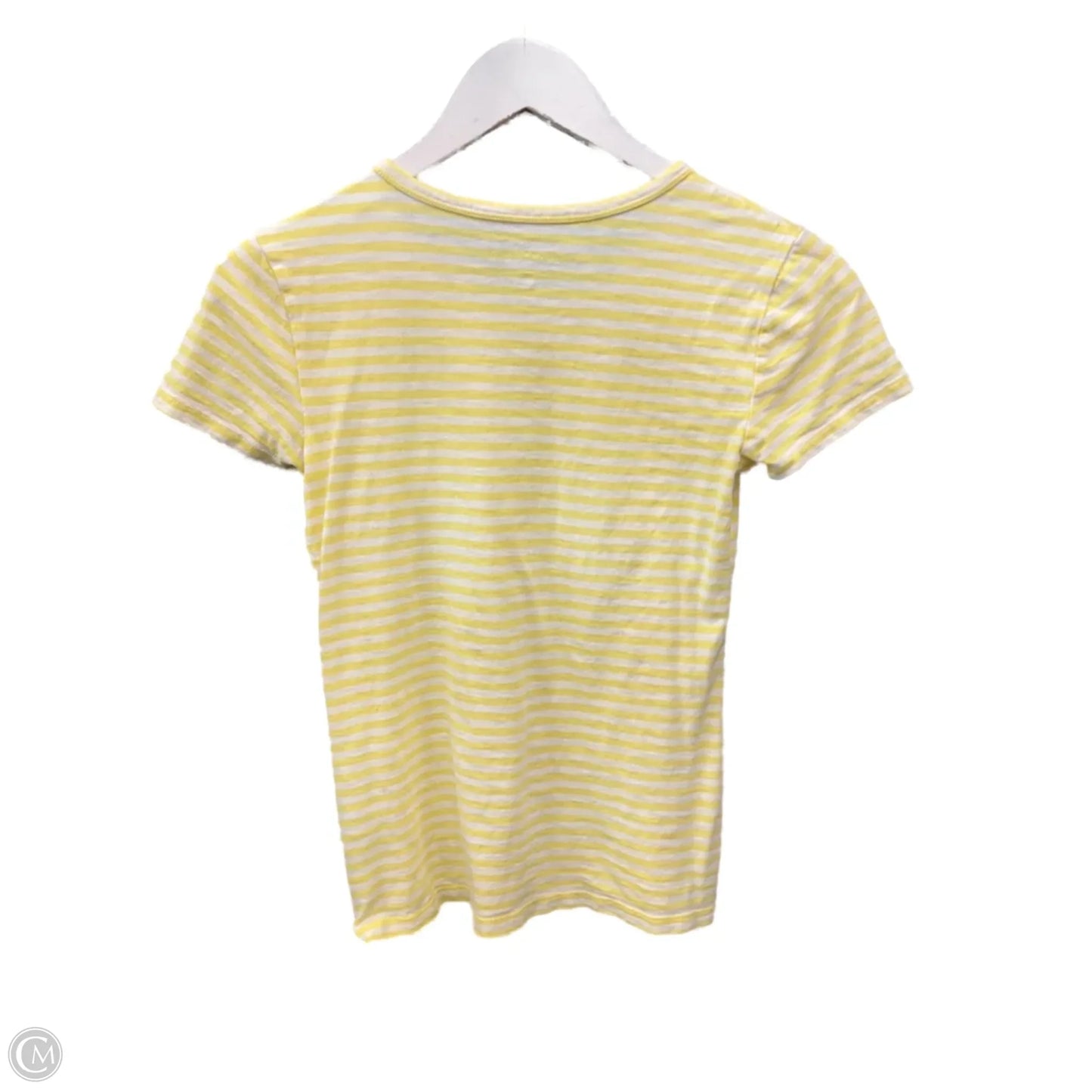 Top Short Sleeve By J. Crew In Yellow, Size: Xxs