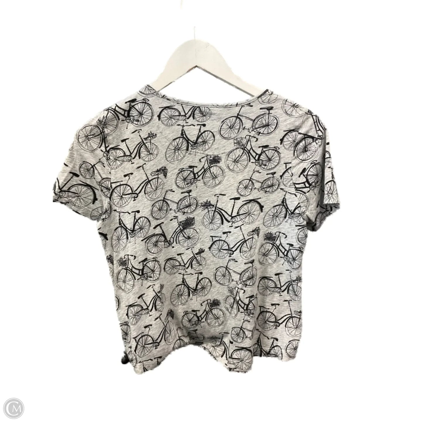 Top Short Sleeve By Anthropologie In Grey, Size: Xs