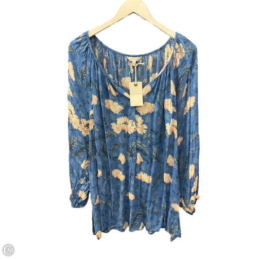 Top Long Sleeve By Lucky Brand In Blue, Size: 3x