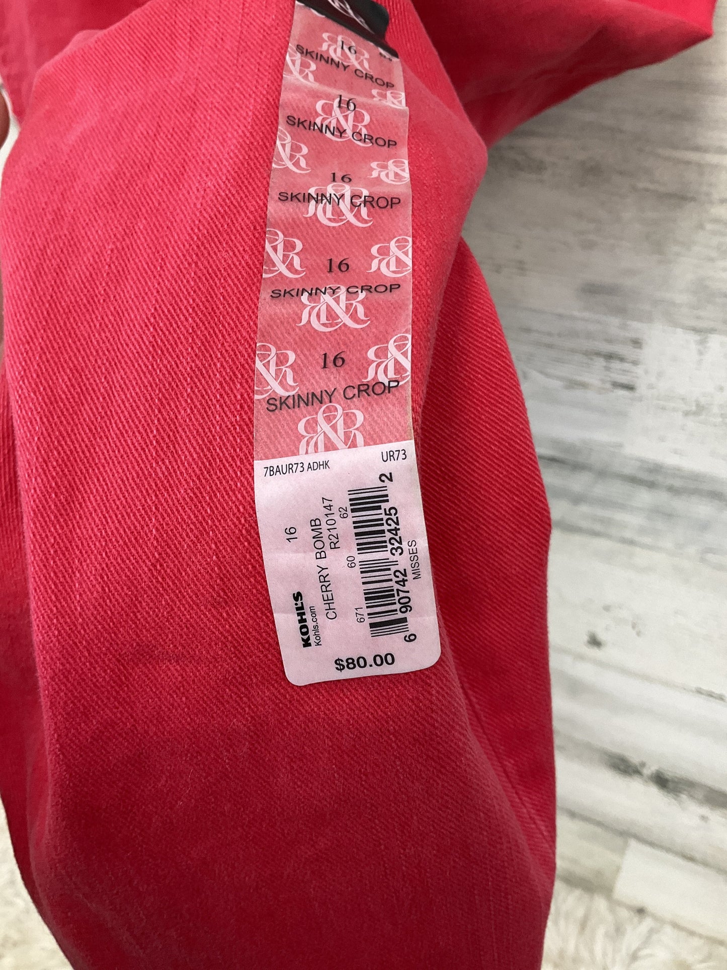 Jeans Straight By Rock And Republic  Size: 16