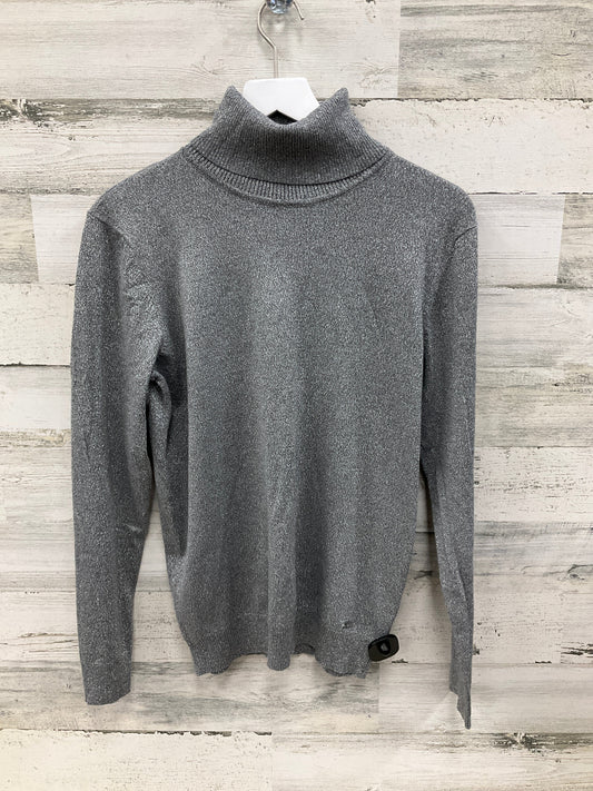 Top Long Sleeve By Calvin Klein In Silver, Size: L
