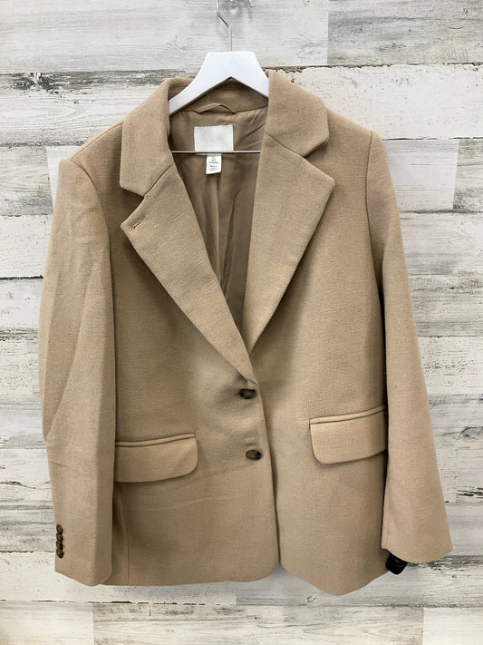 Coat Peacoat By H&m In Cream, Size: L