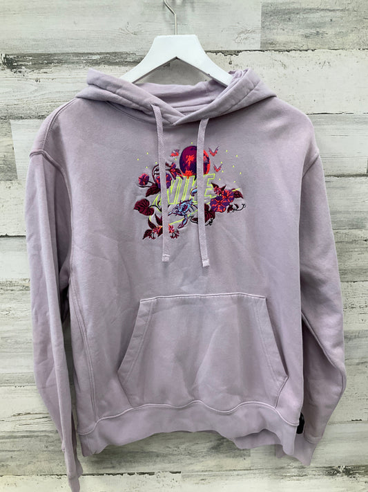 Sweatshirt Hoodie By Nike In Purple, Size: M