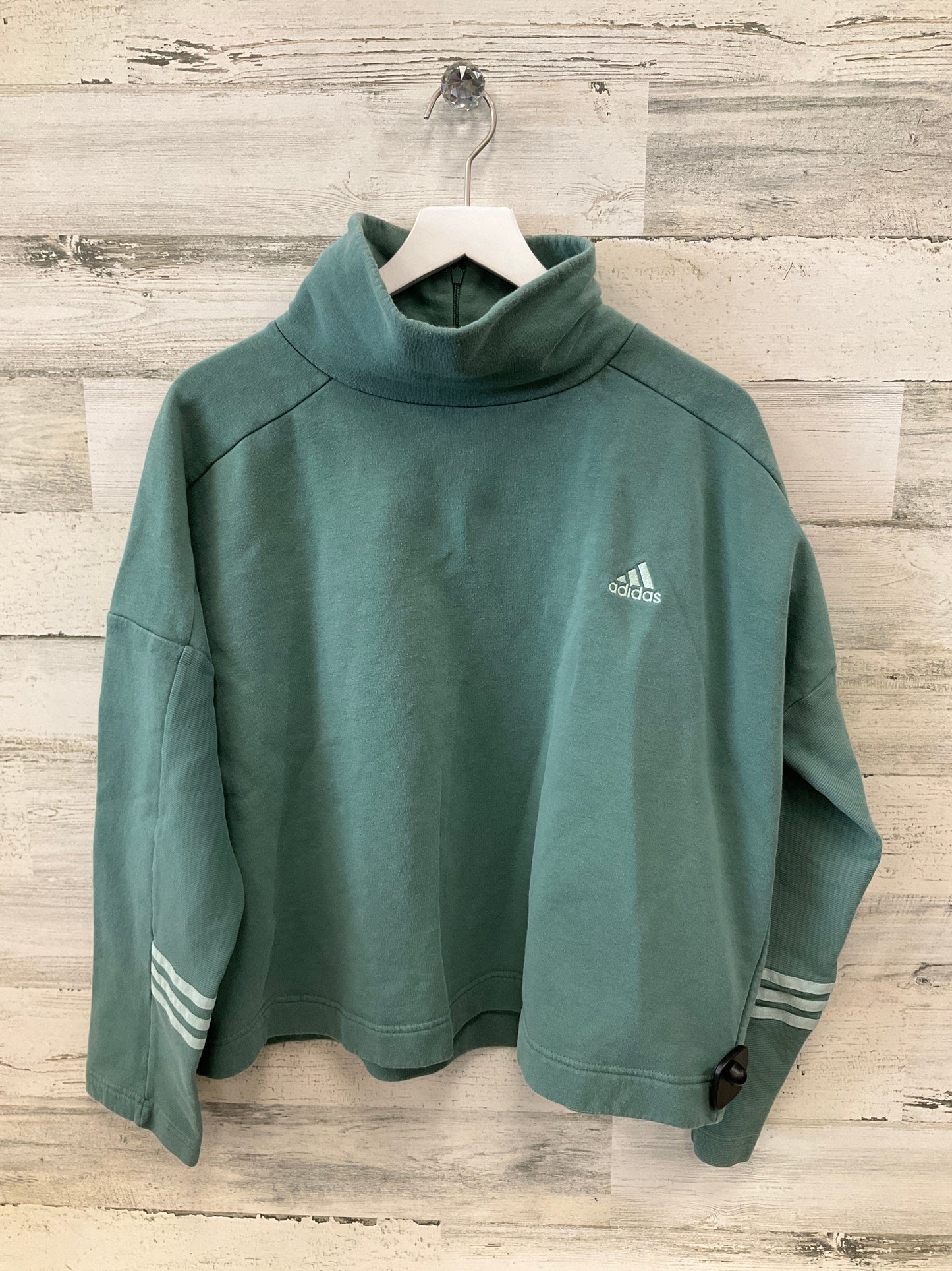 Sweatshirt Crewneck By Adidas In Green, Size: L