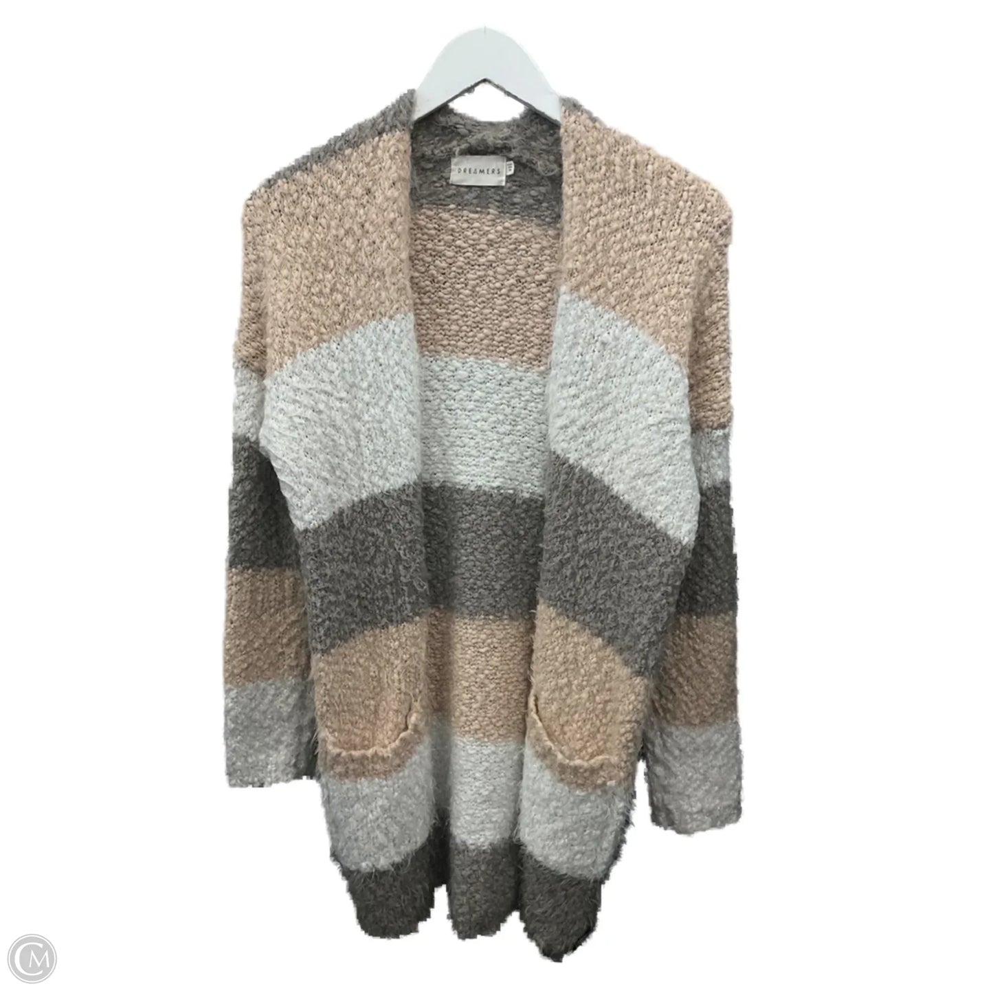 Cardigan By Dreamers In Brown & Grey, Size: M